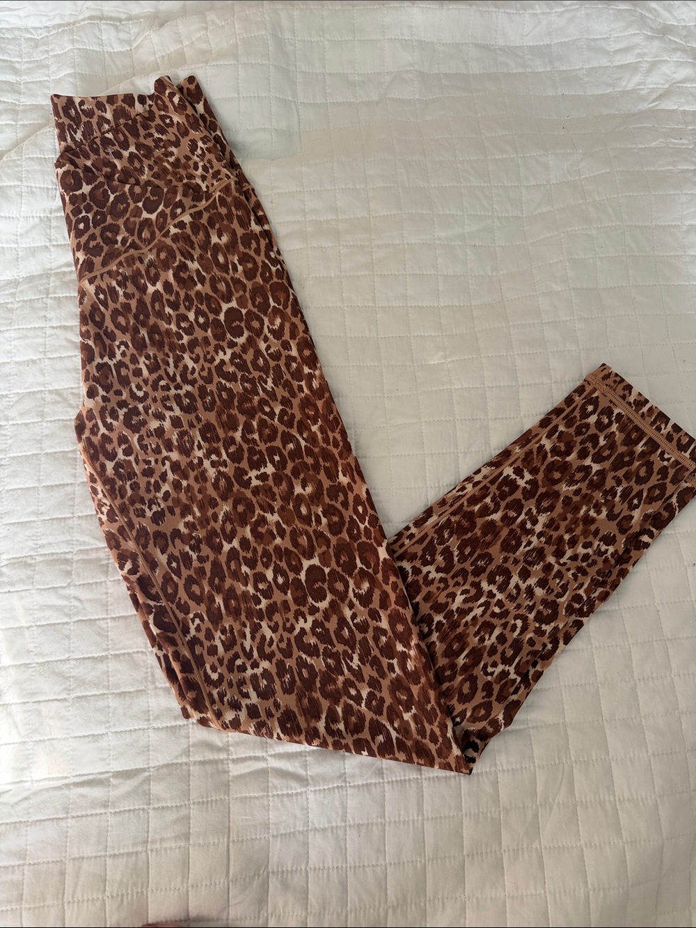 Leopard Print Leggings - Brown